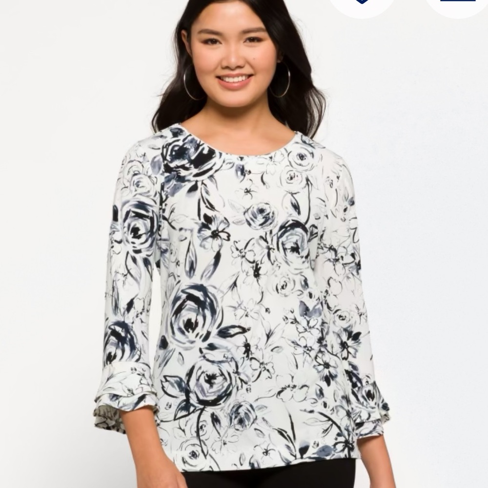 Yessir Trumpet Sleeve Knit Top